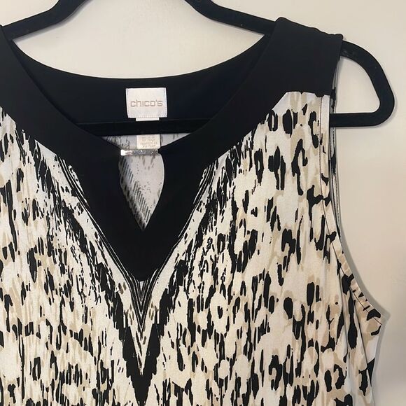 Chico's Animal Chevron Diane Maxi Dress Large - Picture 6 of 10